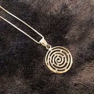 Aztec like pendant necklace